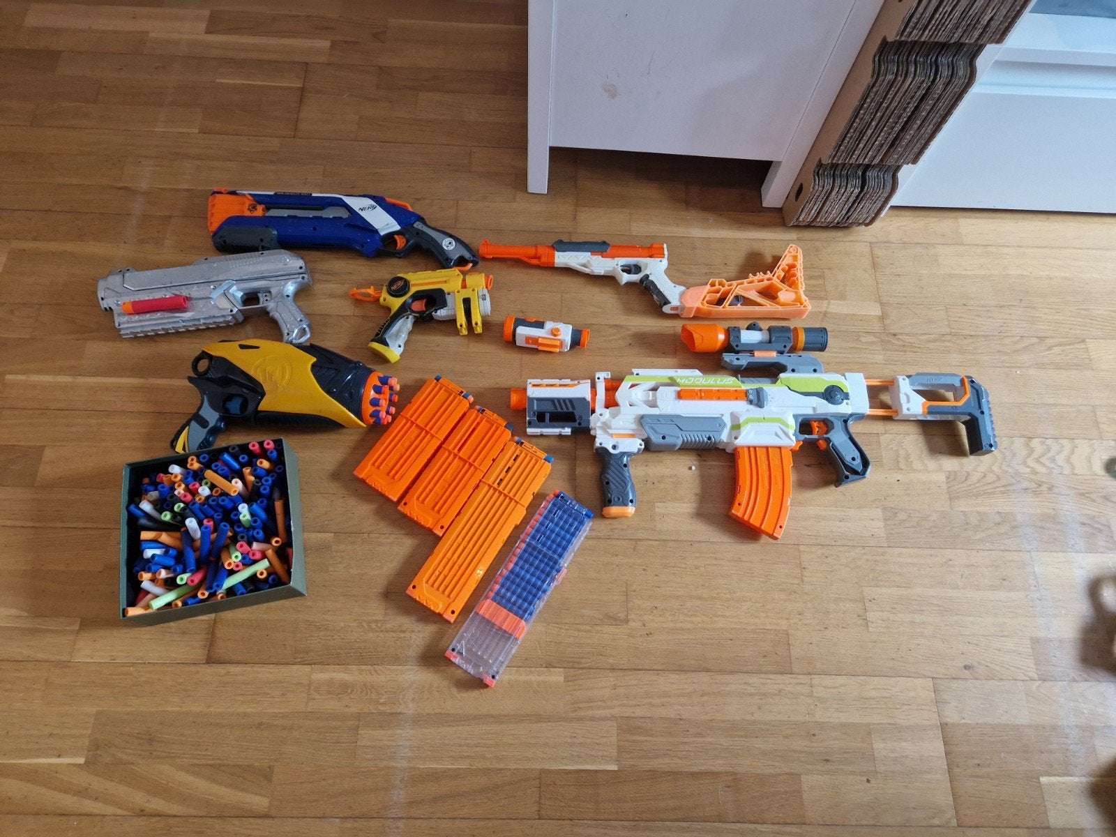 Grote Nerf Blaster Collectie met veel Darts en Magazijnen, Ophalen, Gebruikt, Jongen of Meisje