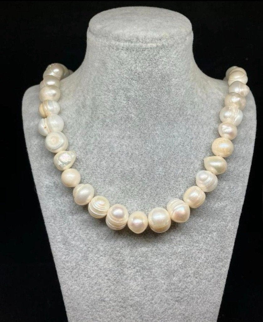 Echte Zoetwater Parel Ketting, Zilver en edelstenen, Vagif.hamidov@hotmail.com, Nieuw, Ophalen of Verzenden