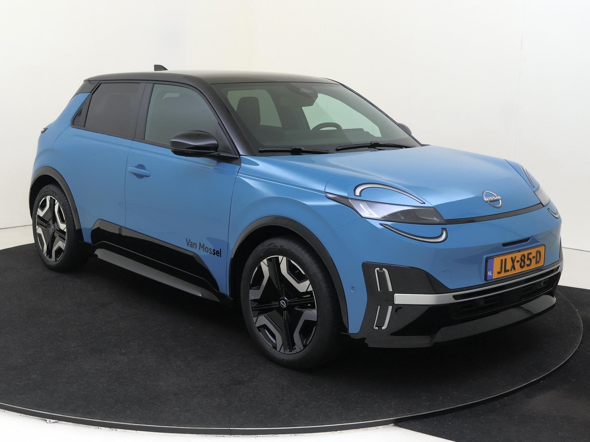 Nissan Micra 52 kWh ADVANCE A/T Metallic lak | 18 inch wiele, Auto's, 150 pk, Blauw, Leder en Stof, Origineel Nederlands