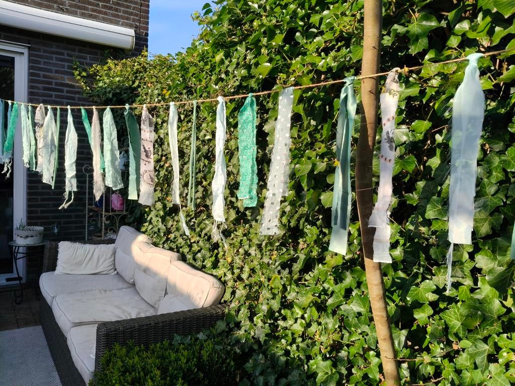 Linten slinger groentinten 4 mtr., Ophalen of Verzenden, Nieuw, Geboortebord