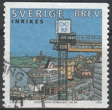 2431. Zweden 2097 gest. Haven, Ophalen of Verzenden, Zweden, Gestempeld