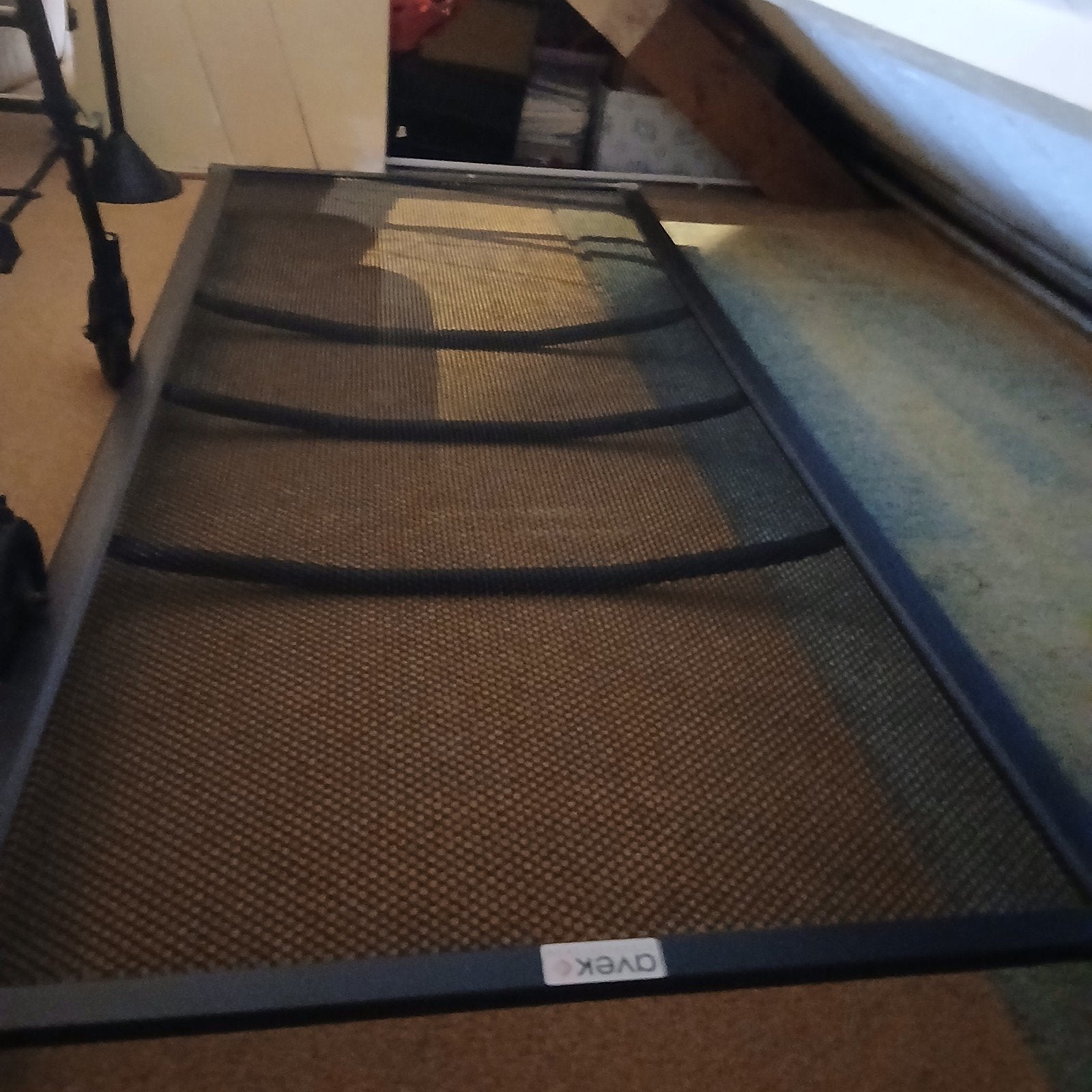 zwart metalen spiraal voor  bed en gratis matras, Ophalen, Gebruikt, 90 cm, Eenpersoons