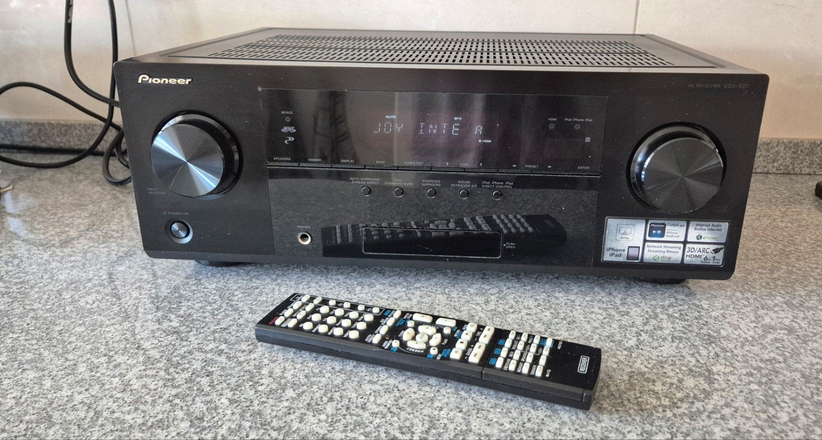 pioneer AV receiver vsx- 527-k met afstandbediening, Ophalen of Verzenden, 120 watt of meer, Pioneer