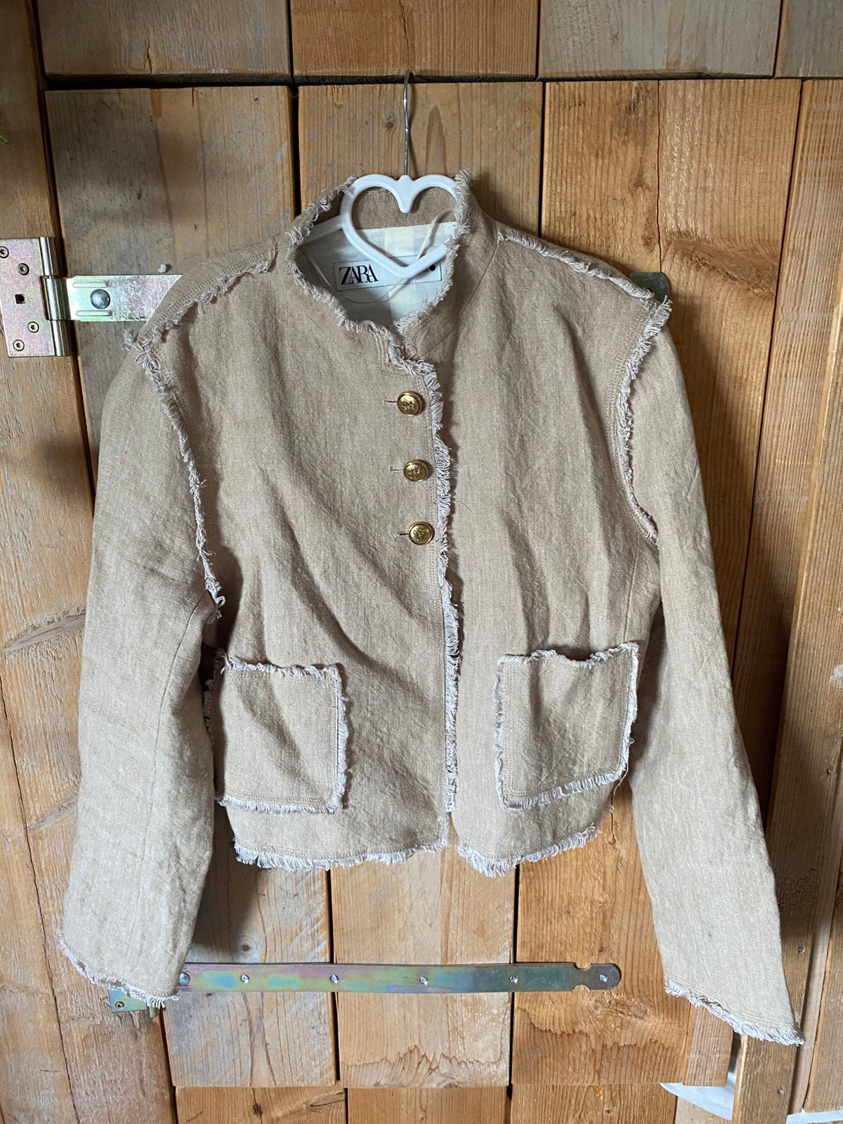 Zara jasje zandkleurig maat L, Kleding | Dames, Ophalen of Verzenden, Gedragen, Maat 38/40 (M)