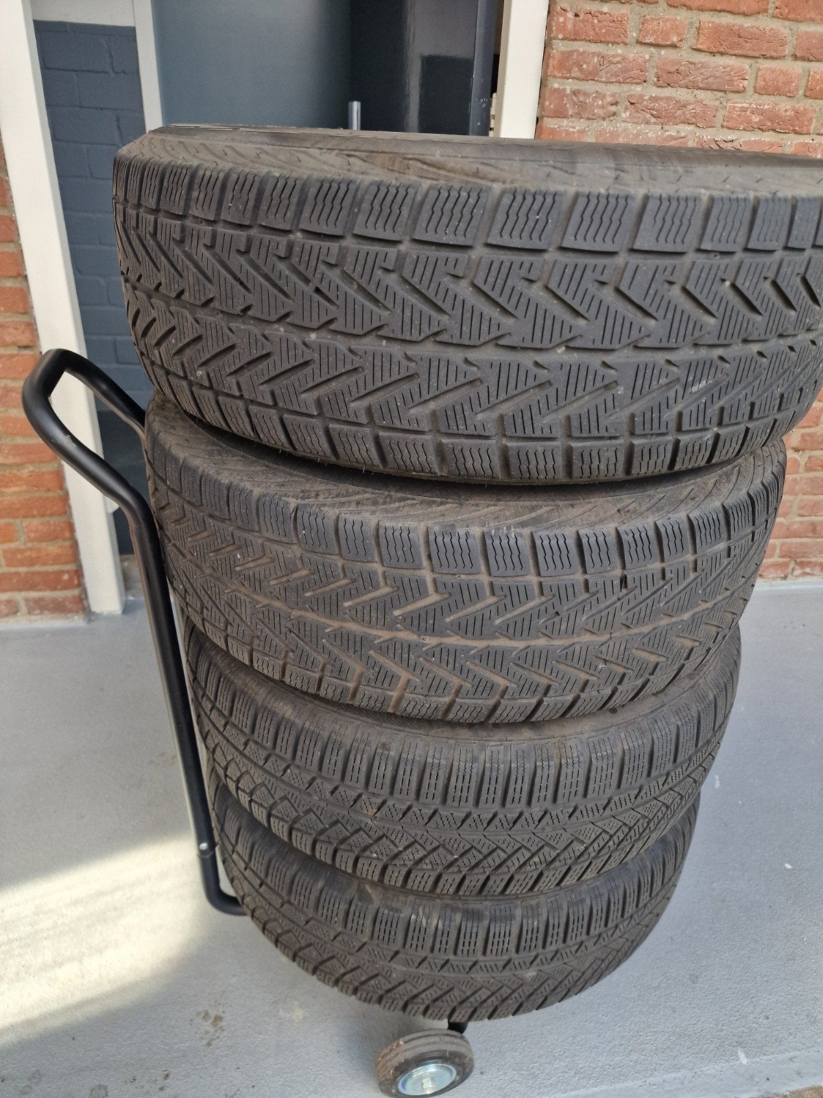 winterbanden met Mazda lichtmetalen velgen, Ophalen, Gebruikt, Banden en Velgen, 17 inch