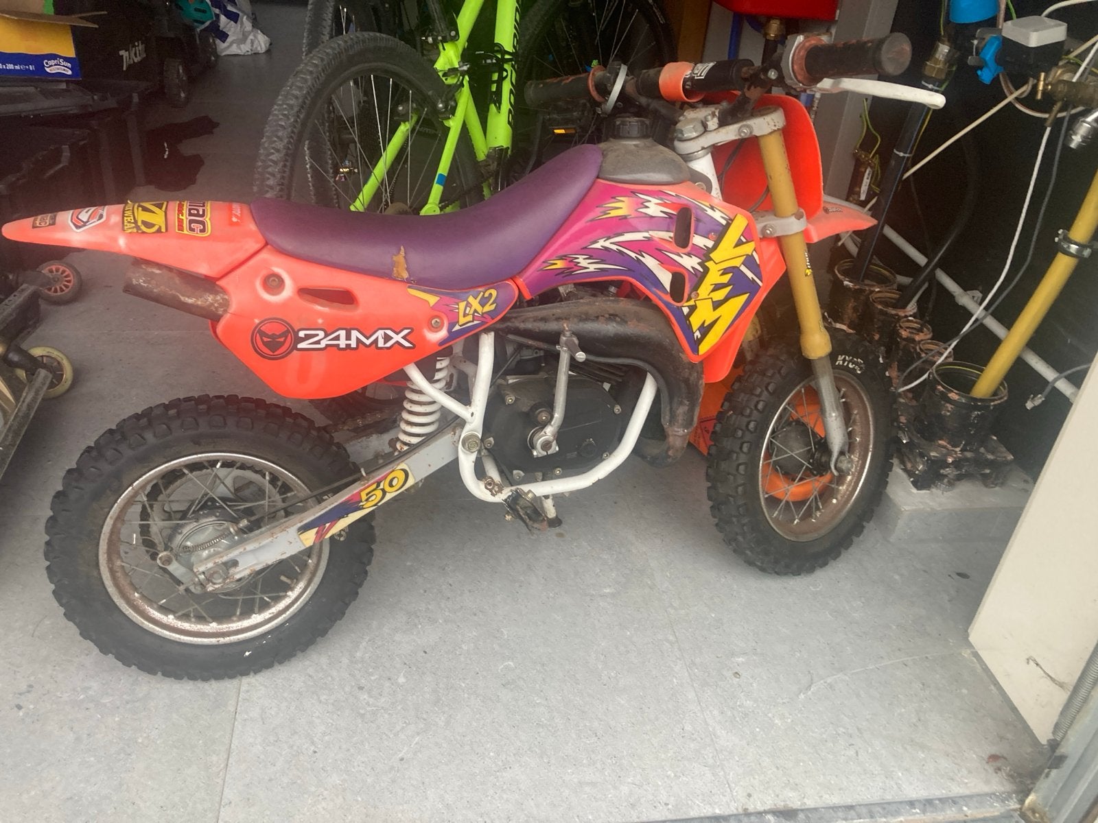 Stoere LEM LX2 LX 50cc Kindercrosser crossmotor, Ophalen, Gebruikt, 50 cc, Dirtbike