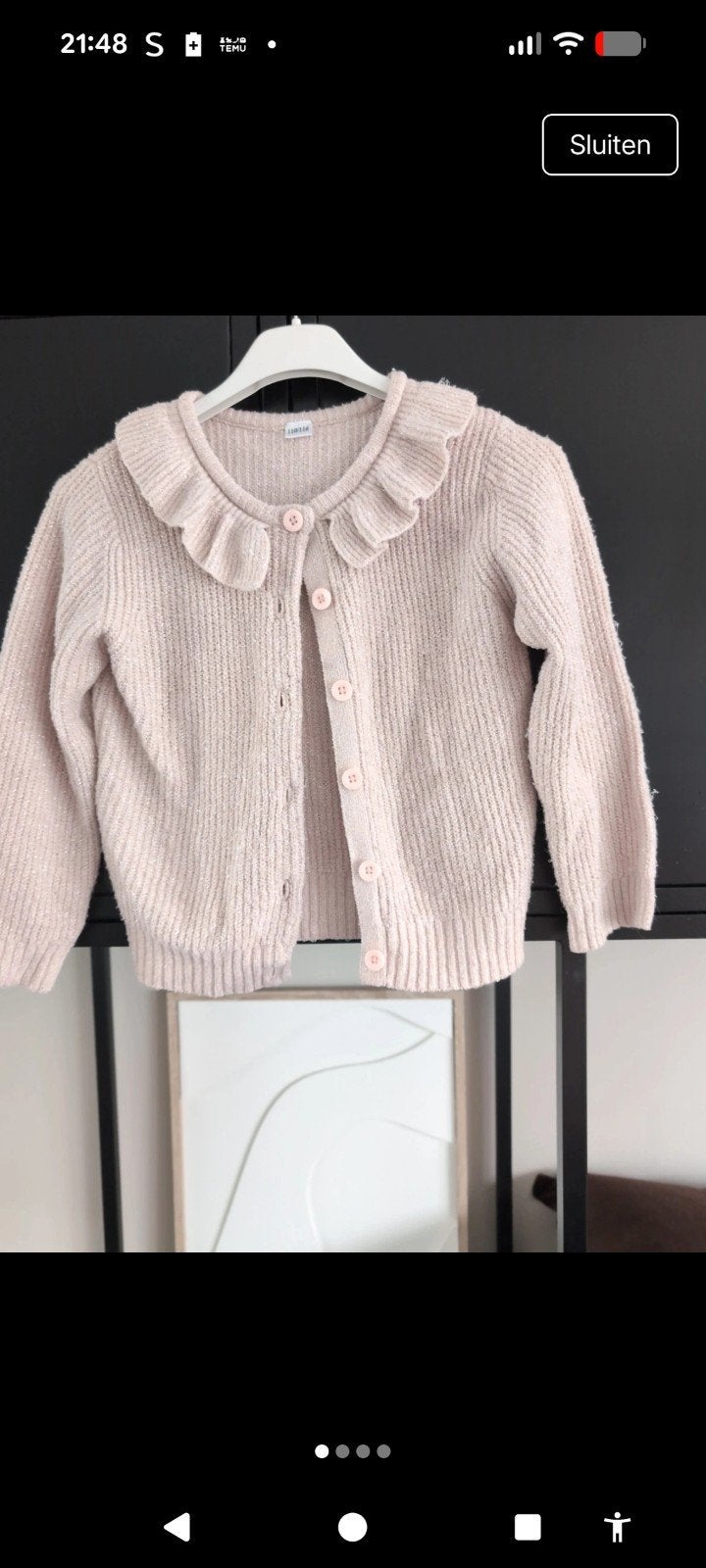 Roze vestje met glitter van Wibra, maat 110/116, Ophalen of Verzenden, Gebruikt, Wibra, Meisje
