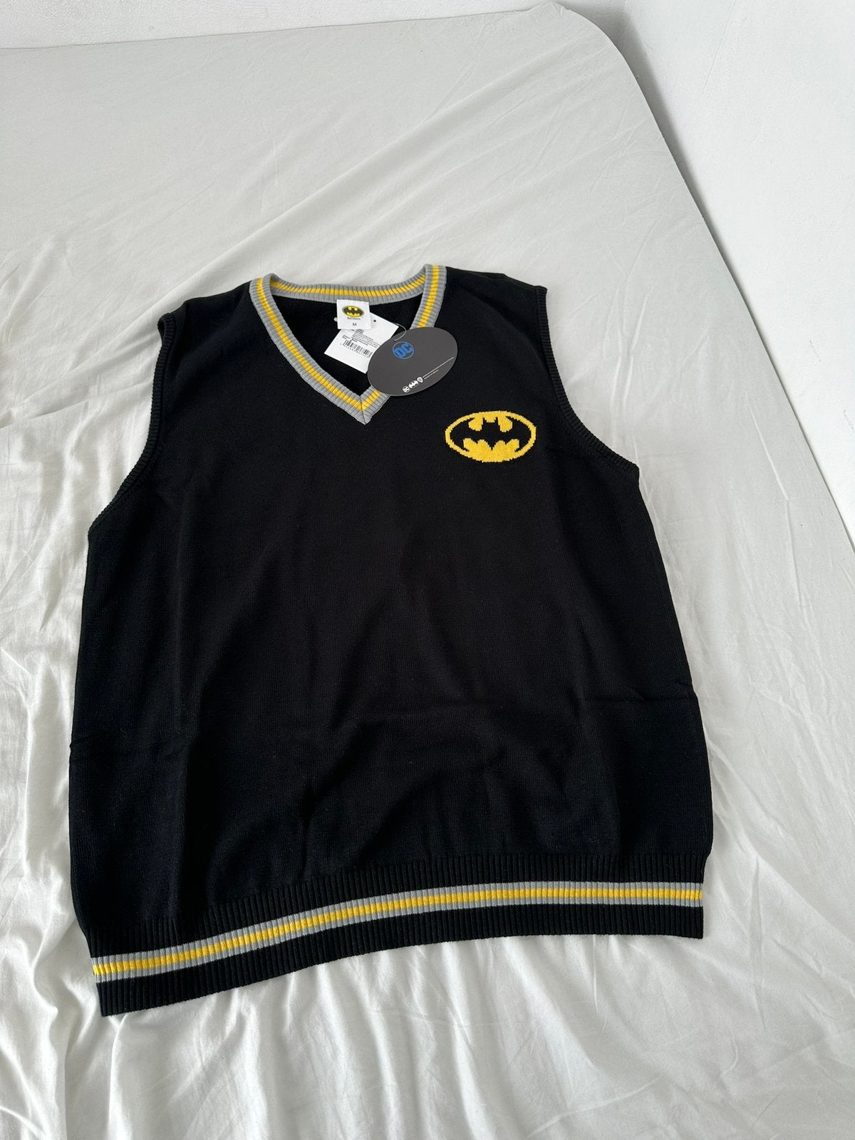 Nieuwe Batman v-neck spencer sweater, Maat 48/50 (M), Zwart, Nieuw, Ophalen of Verzenden