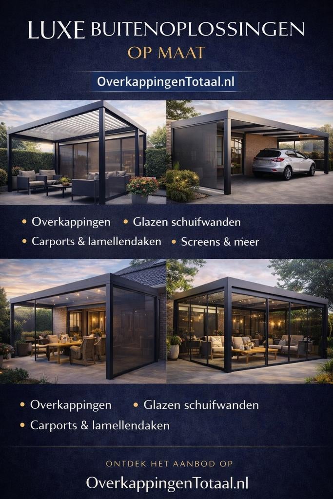 Overkappingentotaal, Tuin en Terras, Overkappingen, Ophalen, Nieuw, Veranda