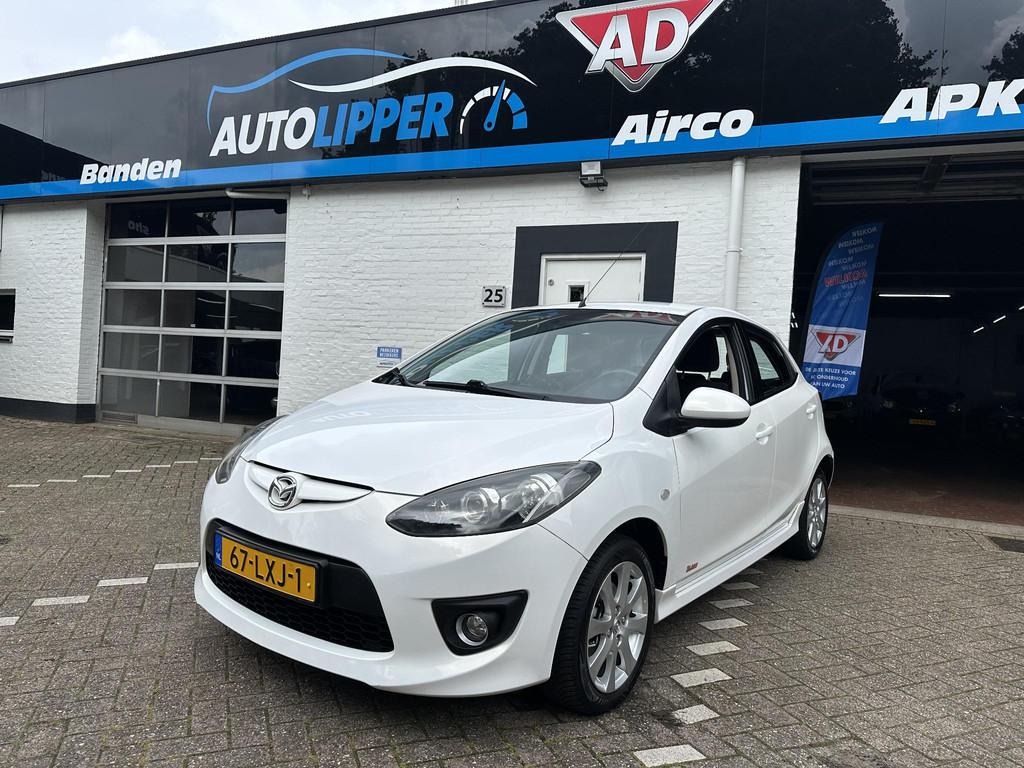 Mazda 2 1.3 GT-M Line Nieuwe apk bij aflevering/Airco/All se, Voorwielaandrijving, Gebruikt, 4 cilinders, Wit