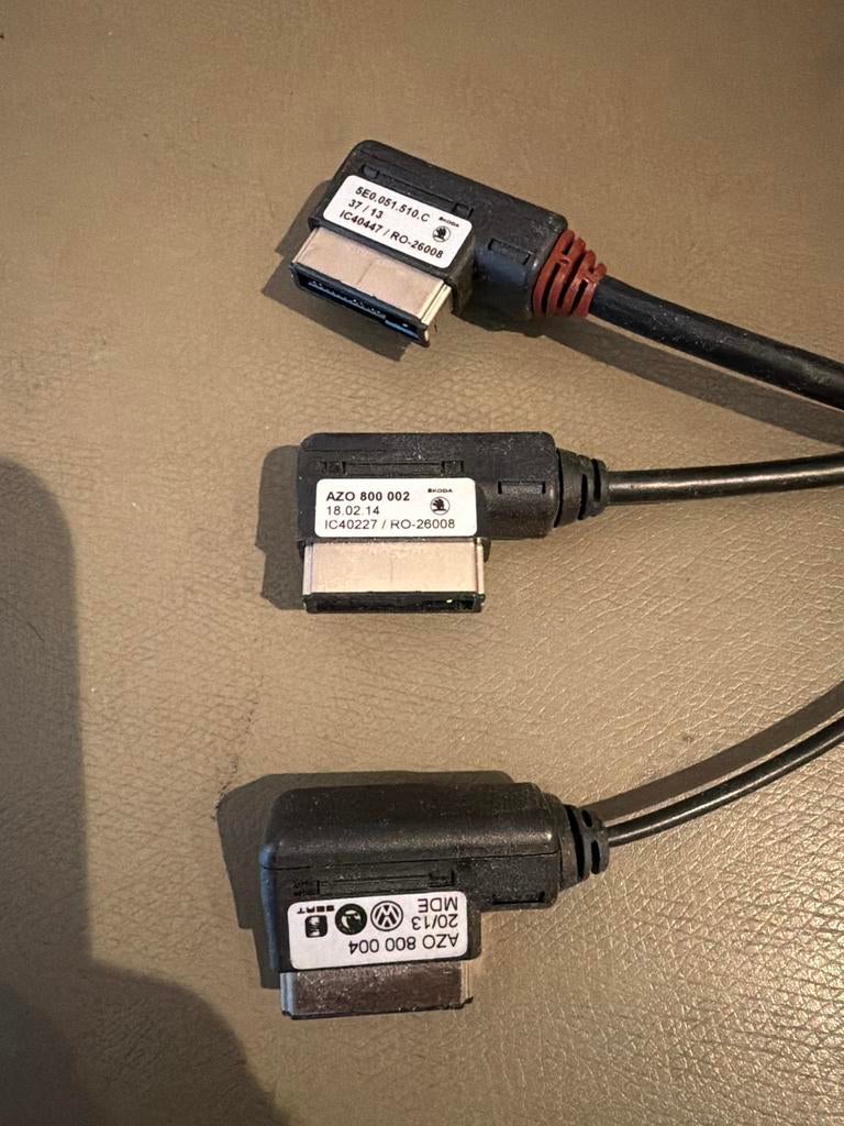Originele Skoda/VW/BBC Seat MDI/AMI kabels prijs is per stuk, Ophalen of Verzenden, Gebruikt, Skoda