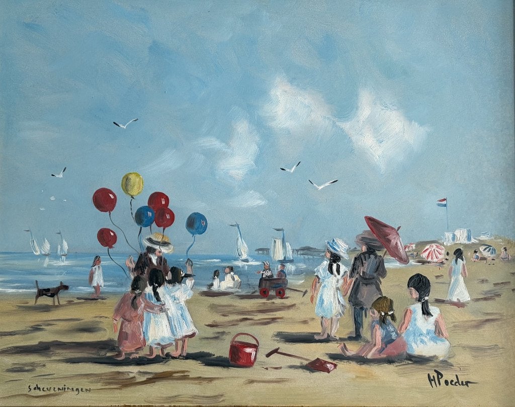 Henk Poeder, Schevenings strandgezicht, Ophalen