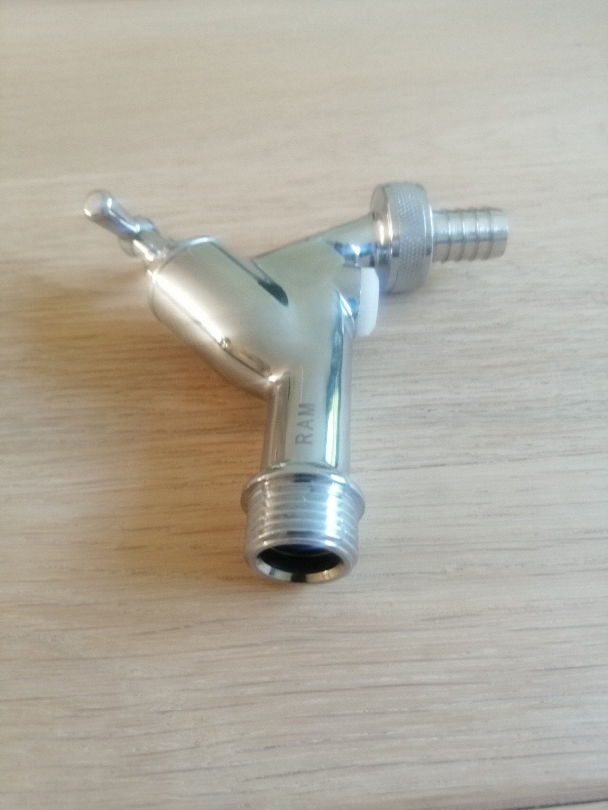beluchter kraan met keerklep messing verchroomd, Ophalen of Verzenden, Nieuw, Chroom, Kraan