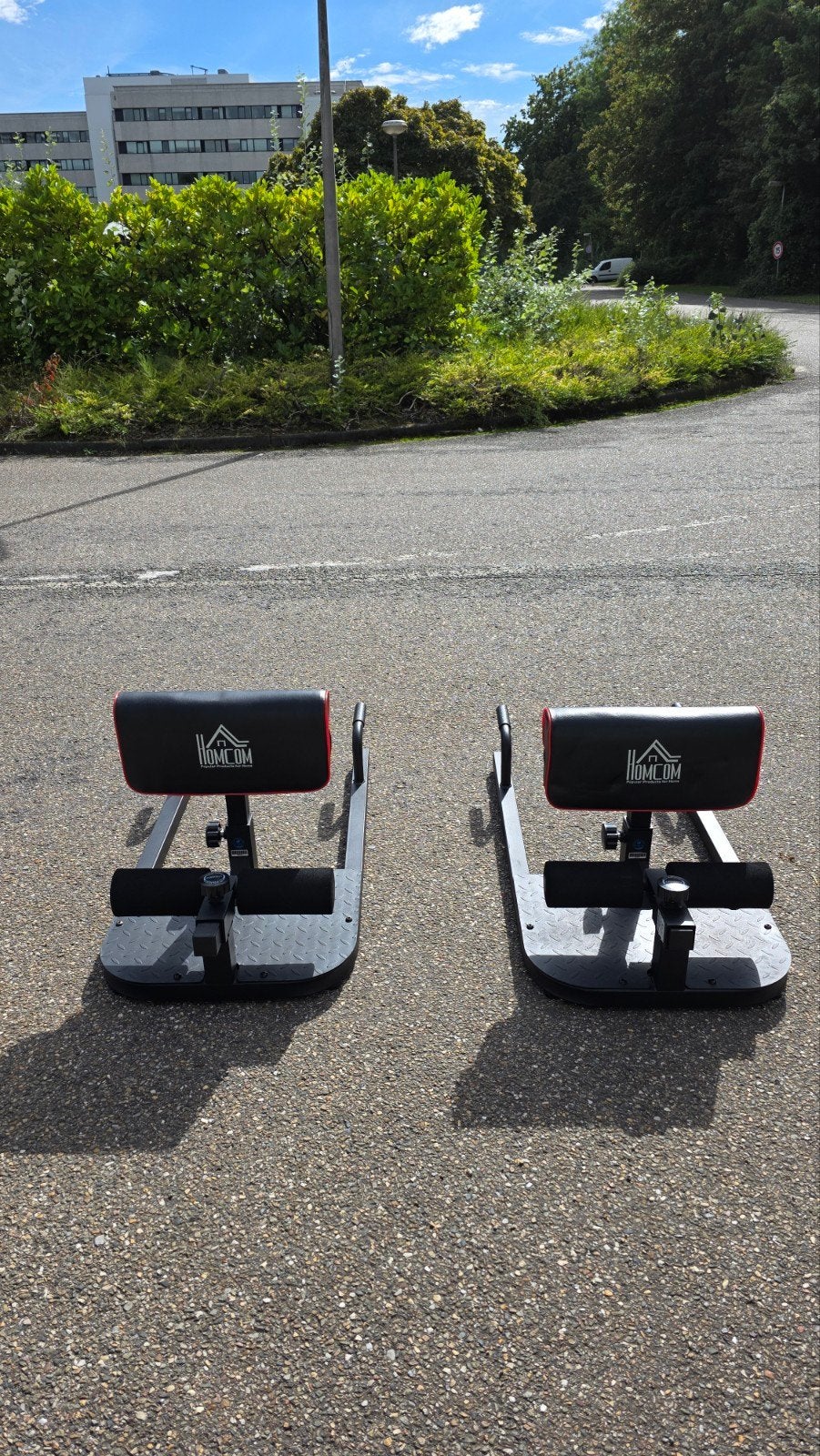 HomCom Sissy Squat Machine - Perfect voor Beentraining, Ophalen, Krachtstation, Zo goed als nieuw, Metaal