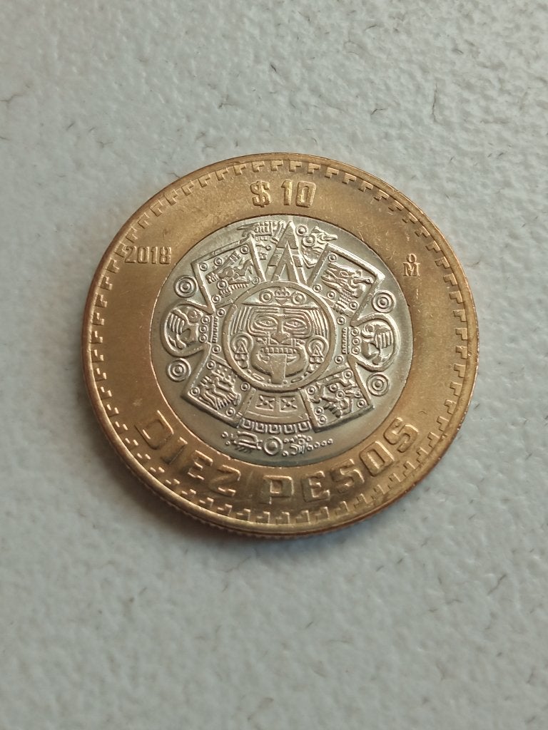 Mexico 10 pesos 2018., Postzegels en Munten, Munten | Amerika, Ophalen of Verzenden, Midden-Amerika, Losse munt