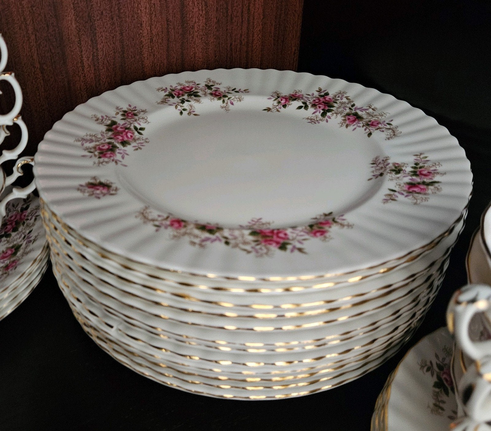 Royal Albert Lavender Rose borden - Vintage Porselein, Ophalen of Verzenden