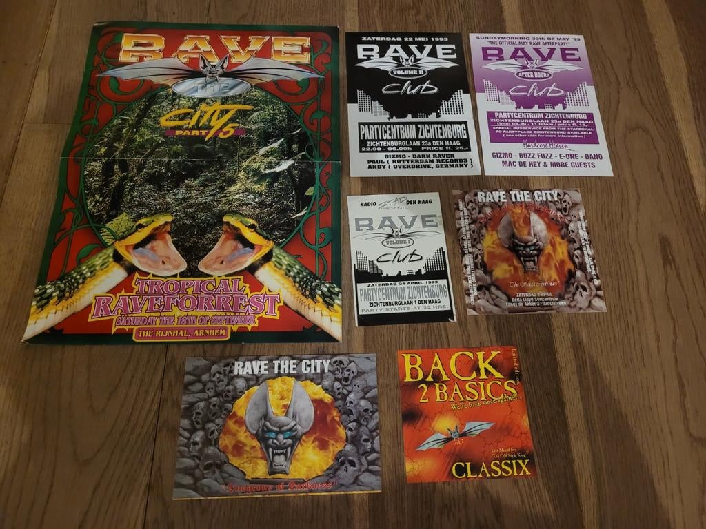 Rave the city flyers ( hardcore gabber thunderdome ), Ophalen of Verzenden