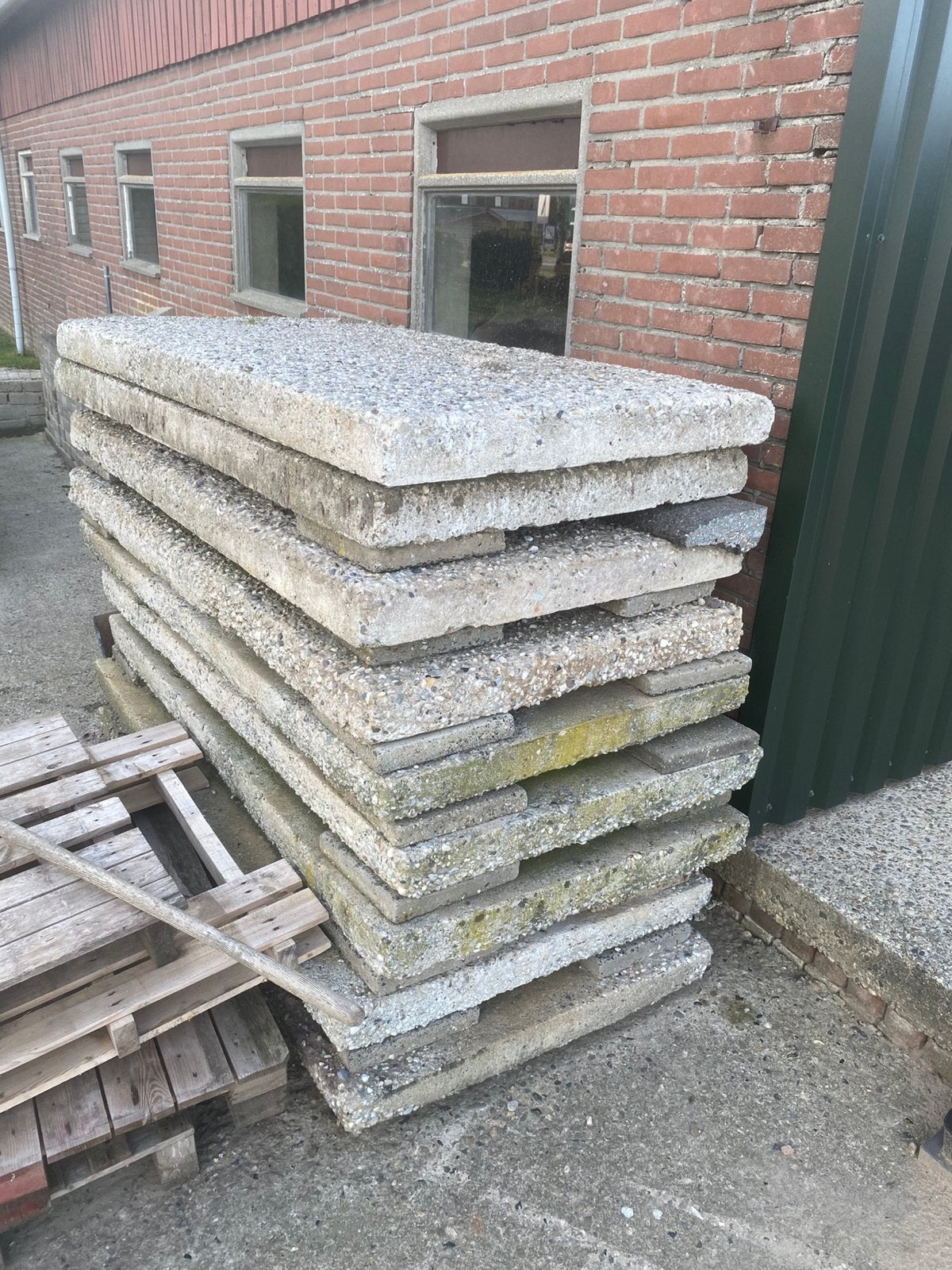 Beton platen 200x100, Tuin en Terras, Tegels en Klinkers, Ophalen, Gebruikt, Beton, Overige typen