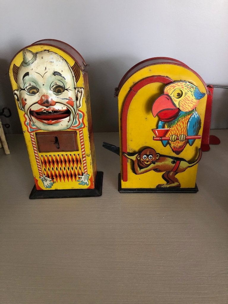 blikken spaarpotten Staalheimer & Strauss, Antiek en Kunst, Ophalen of Verzenden