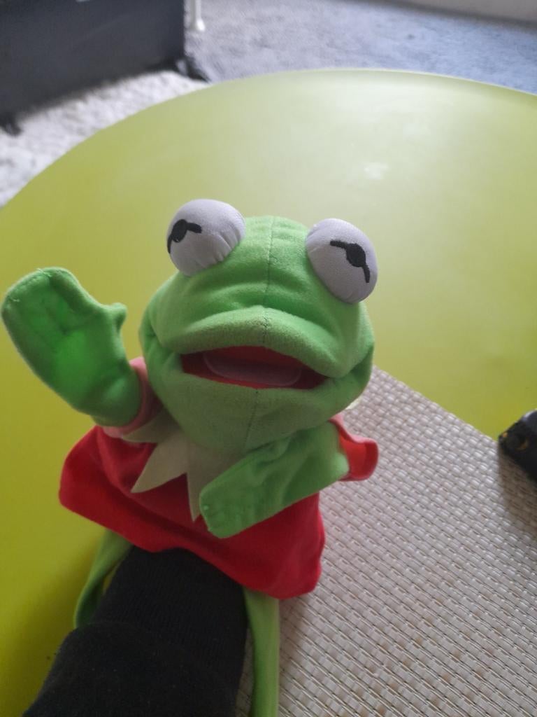 Kikker handpop - Kermit de Kikker, Kinderen en Baby's, Speelgoed | Knuffels en Pluche, Ophalen of Verzenden, Zo goed als nieuw