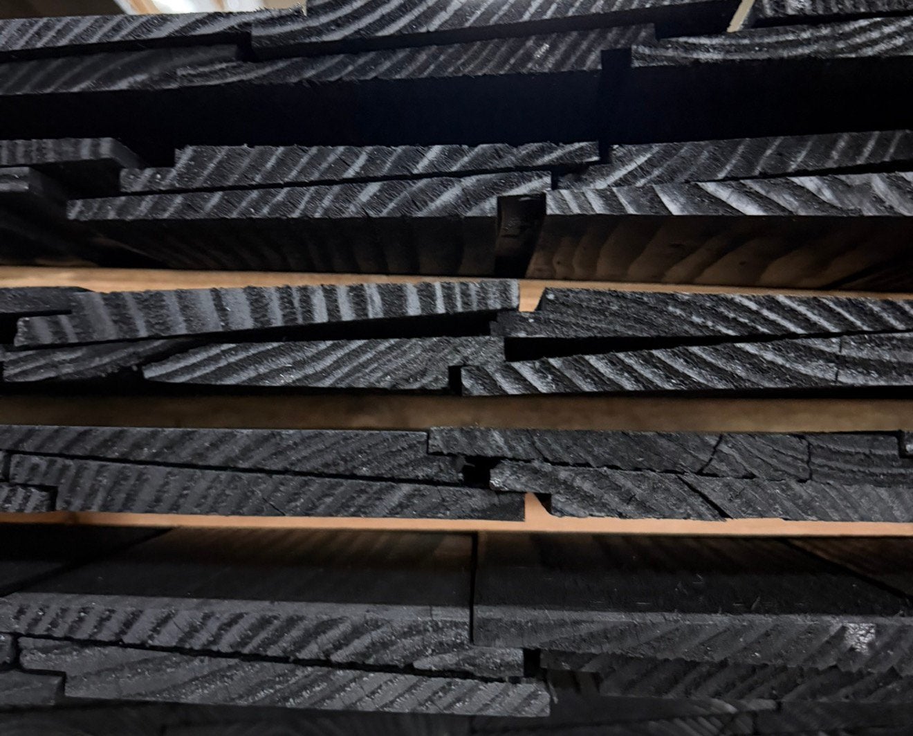Douglas hout zweeds rabat 2 x zwart gespoten  7/15x145 mm., Ophalen, Zo goed als nieuw, Hout, Tuinhek