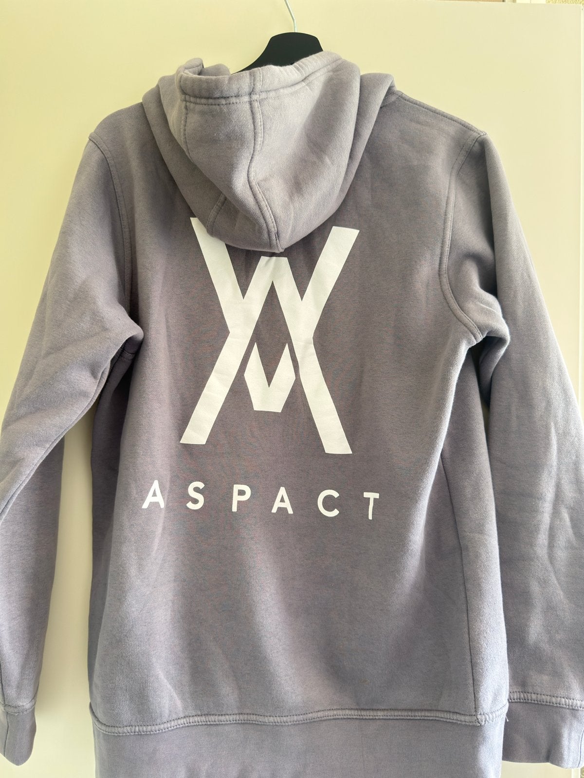 Aspact Hoodie Maat M - Grijs/paars, Kleding | Heren, Ophalen of Verzenden, Gedragen, Maat 48/50 (M), Grijs