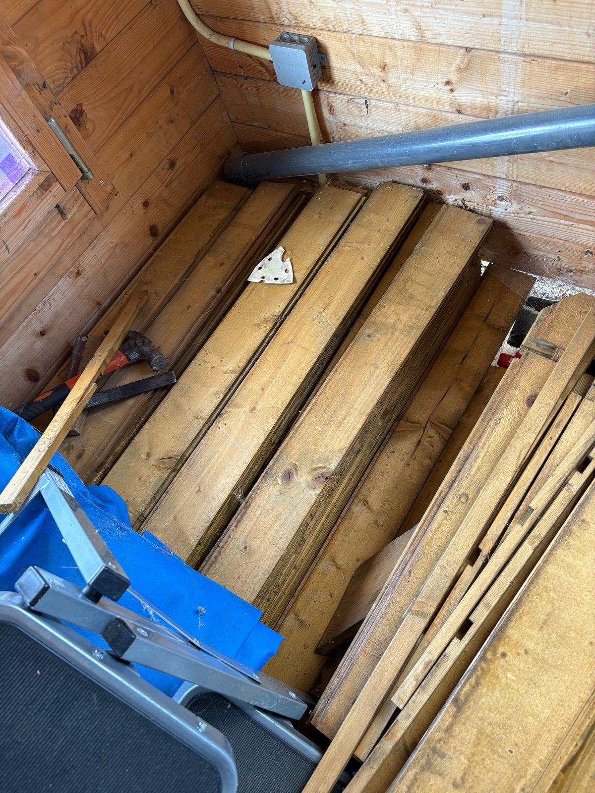 Blokhut 2.70x2.70m van geïmpregneerd hout, 2,5cm planken, Ophalen, Nieuw, Hout, Overige typen