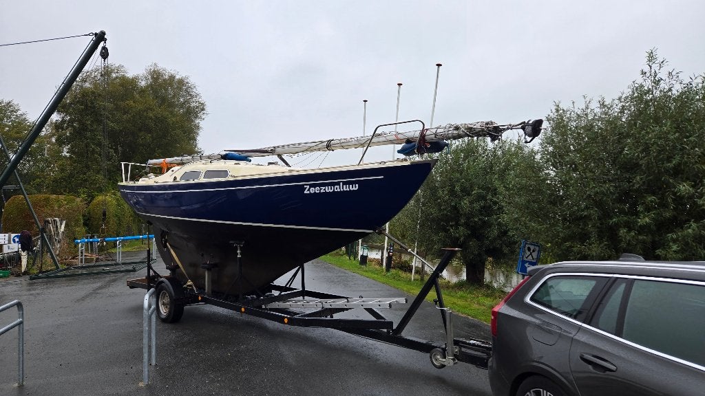 Trailer voor Marieholm zeilboot, Ophalen, Gebruikt