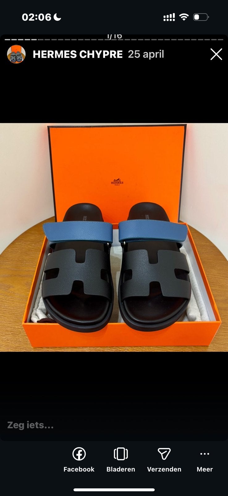 Hermes chypre slipper sandalen elke kleur en maat swipe, Ophalen of Verzenden, Zo goed als nieuw, Zwart