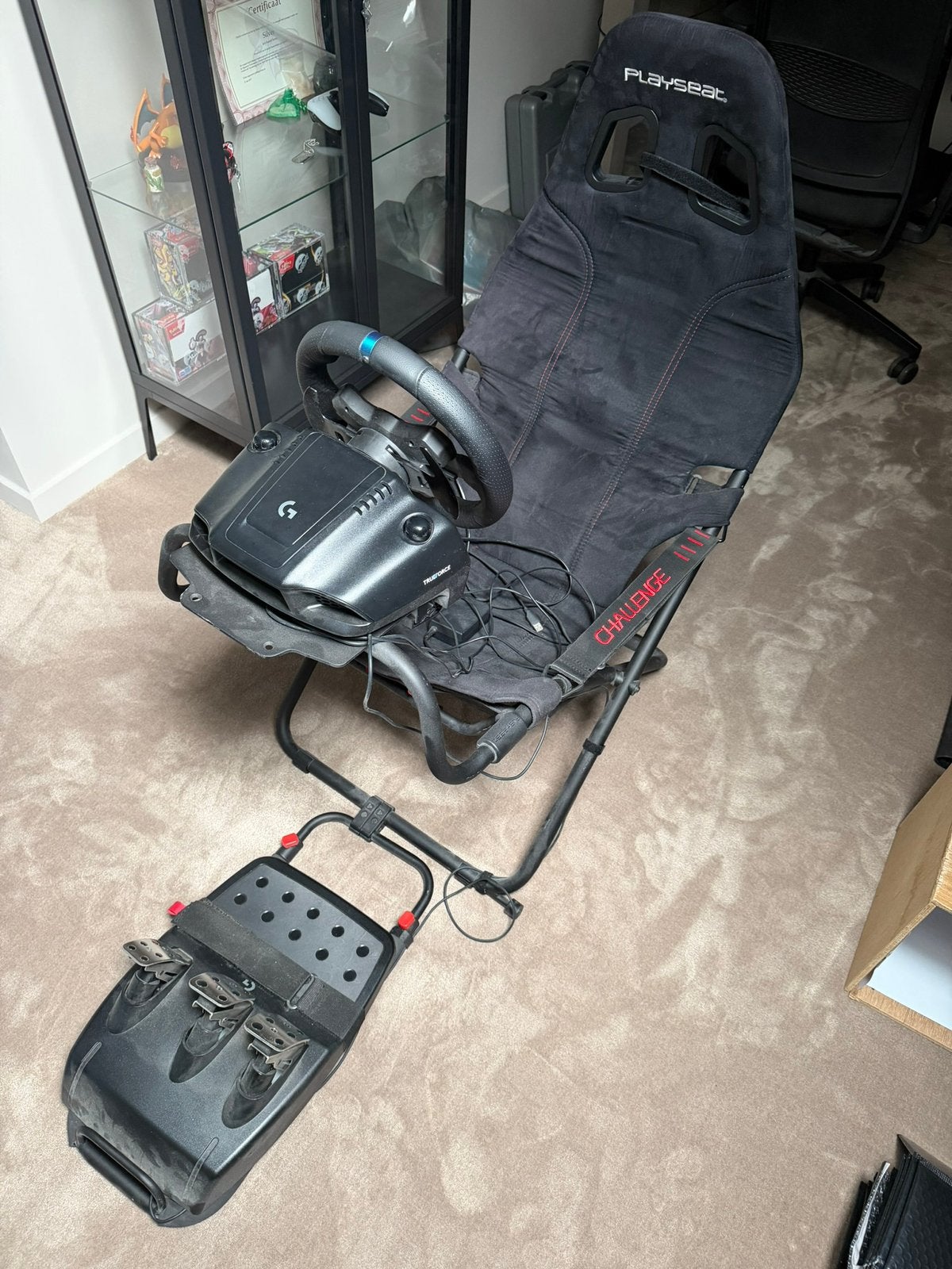 Playseat Challenge + Logitech G923 stuur, Spelcomputers en Games, Ophalen, Zo goed als nieuw, Playseat of Racestoel