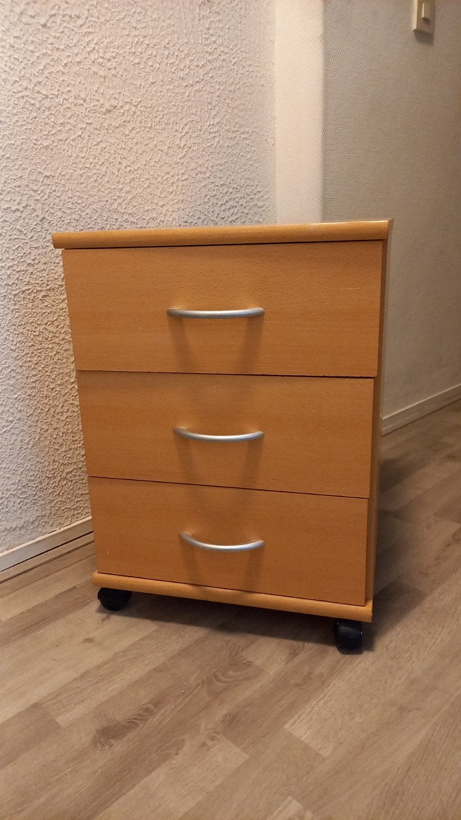 Ladenkastje met zwarte wielen - 57x45 cm, Huis en Inrichting, Kasten | Ladekasten, Ophalen, Minder dan 50 cm, Gebruikt, 3 of 4 laden