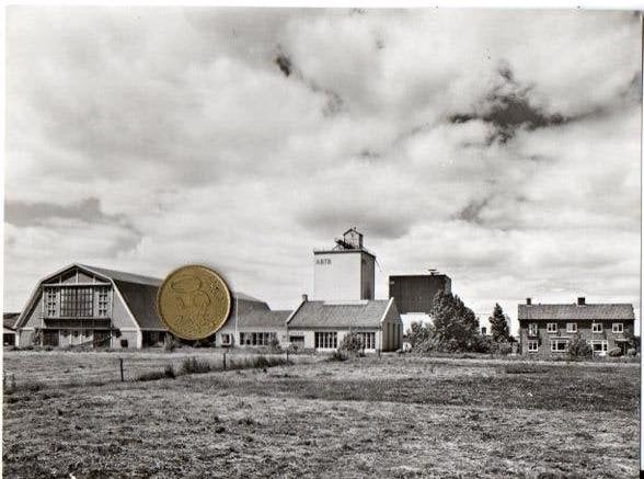 Oude foto Emmeloord ABTB loods silo garage Industrieweg 1955, Verzenden, 1940 tot 1960, Ongelopen, Flevoland