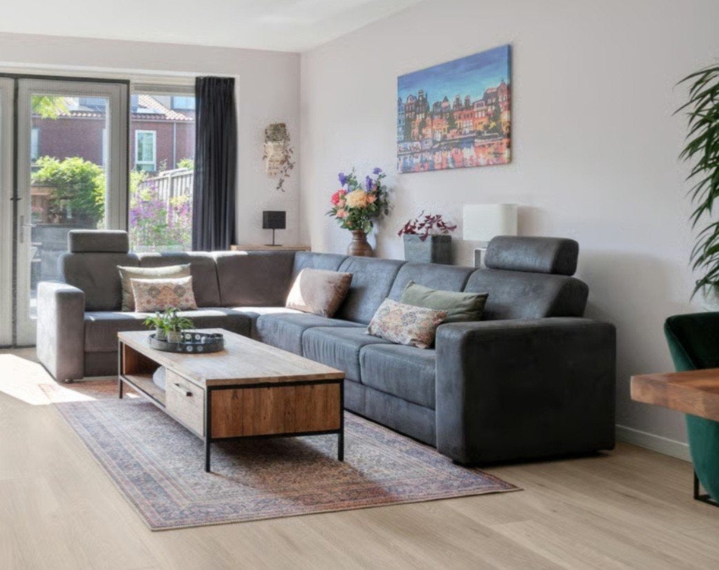 Zeer nette hoekbank 290 x 220 cm, Huis en Inrichting, Ophalen, Zo goed als nieuw