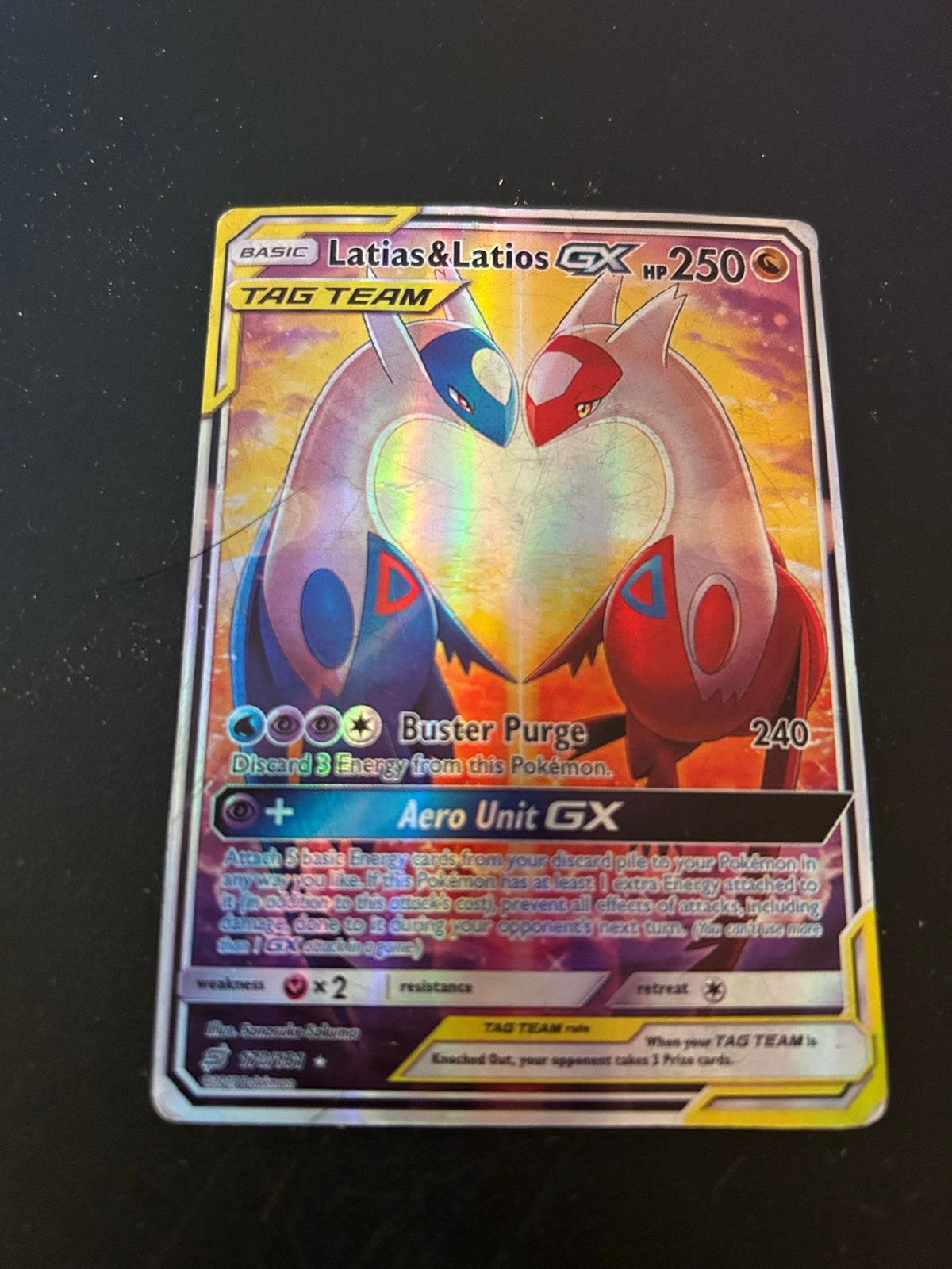 Latias & Latios GX Alt Art (170/181) | Pokemon, Verzenden, Gebruikt, Losse kaart, Foil