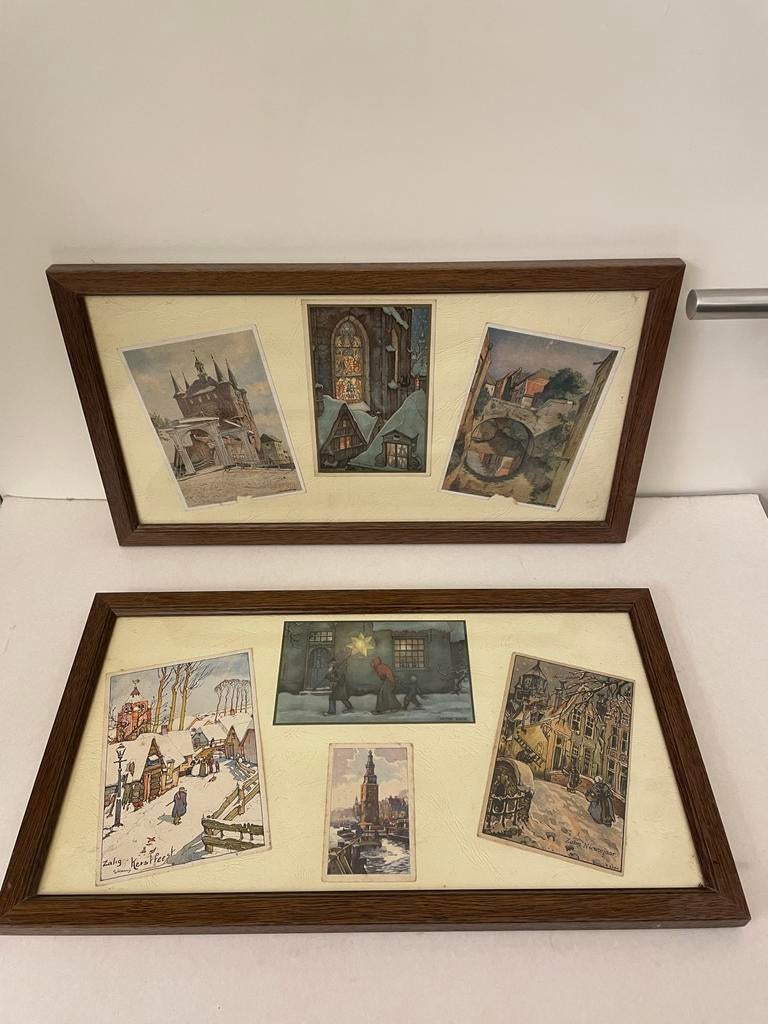 DOOS 3 Paar verschillende Anton Pieck en andere ansichtkaart, Ophalen of Verzenden, 1960 tot 1980, Ongelopen