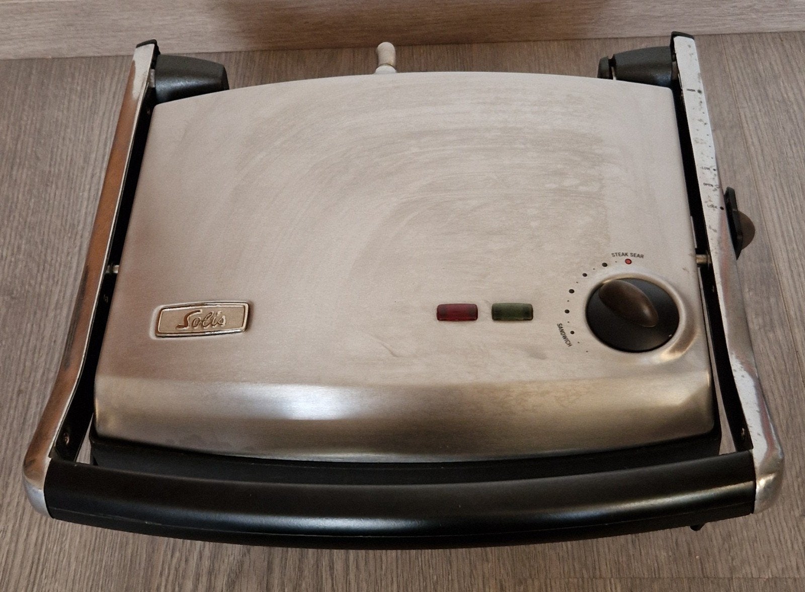 Solis Grill Typ 814 - Krachtige Contactgrill 2200W, Ophalen of Verzenden, Gebruikt