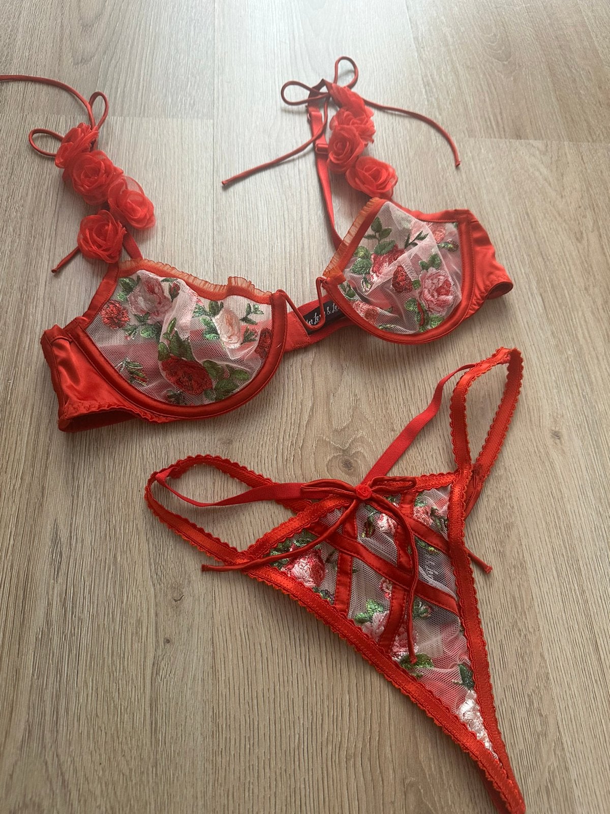 Lingerie setje Anika | For Love & Lemons, Kleding | Dames, Ophalen of Verzenden, Rood, Setje