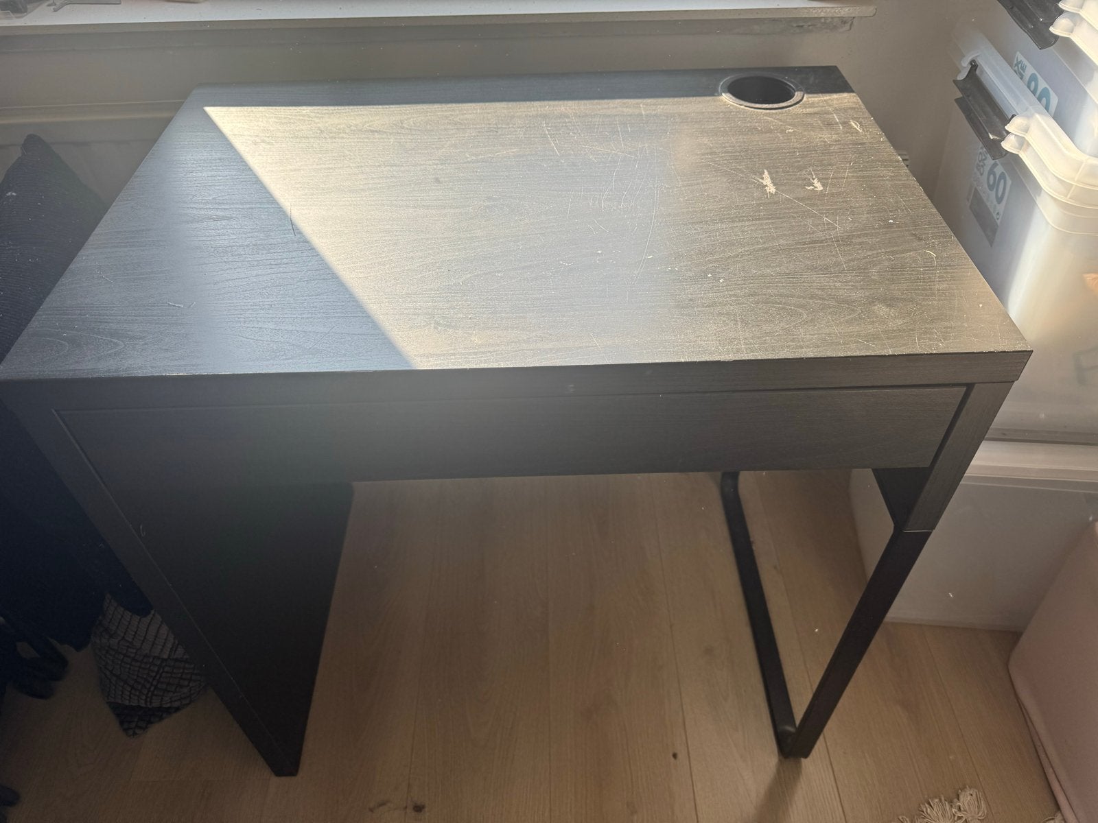Zwart bureau, Ophalen, Zwart, Gebruikt, Overige merken