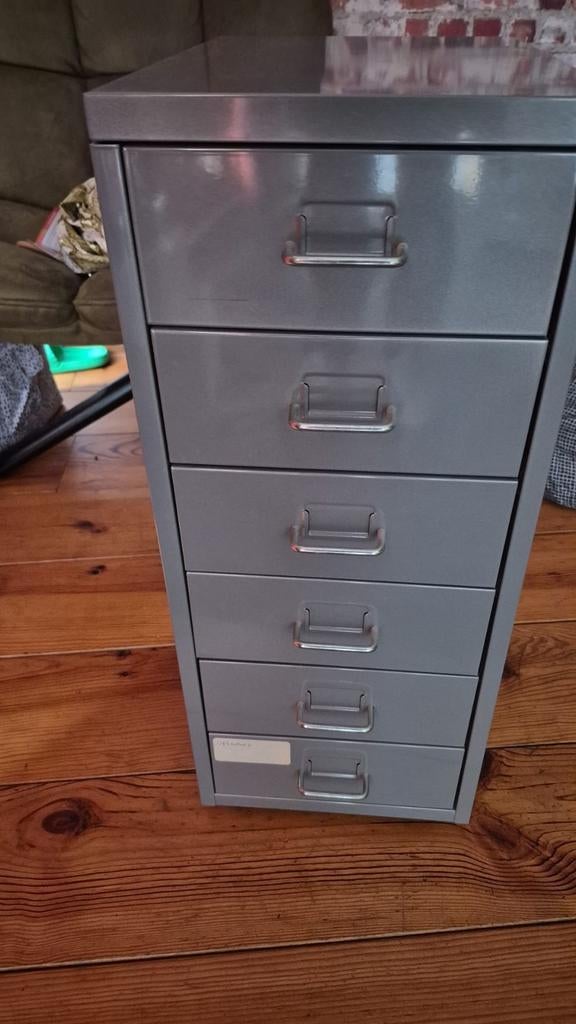 Ikea helmer ladekast metaal, Ophalen, 5 laden of meer, Zo goed als nieuw, Minder dan 100 cm