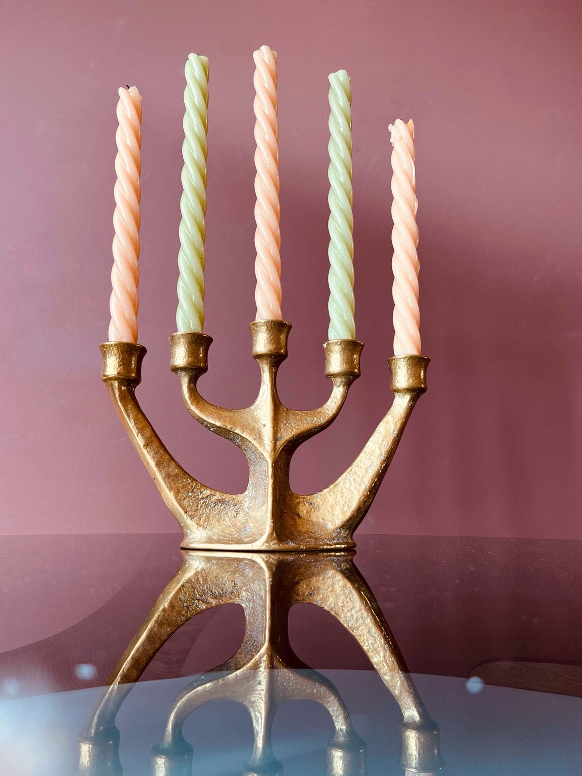 Mid Century Gilde kandelaar, Ophalen of Verzenden