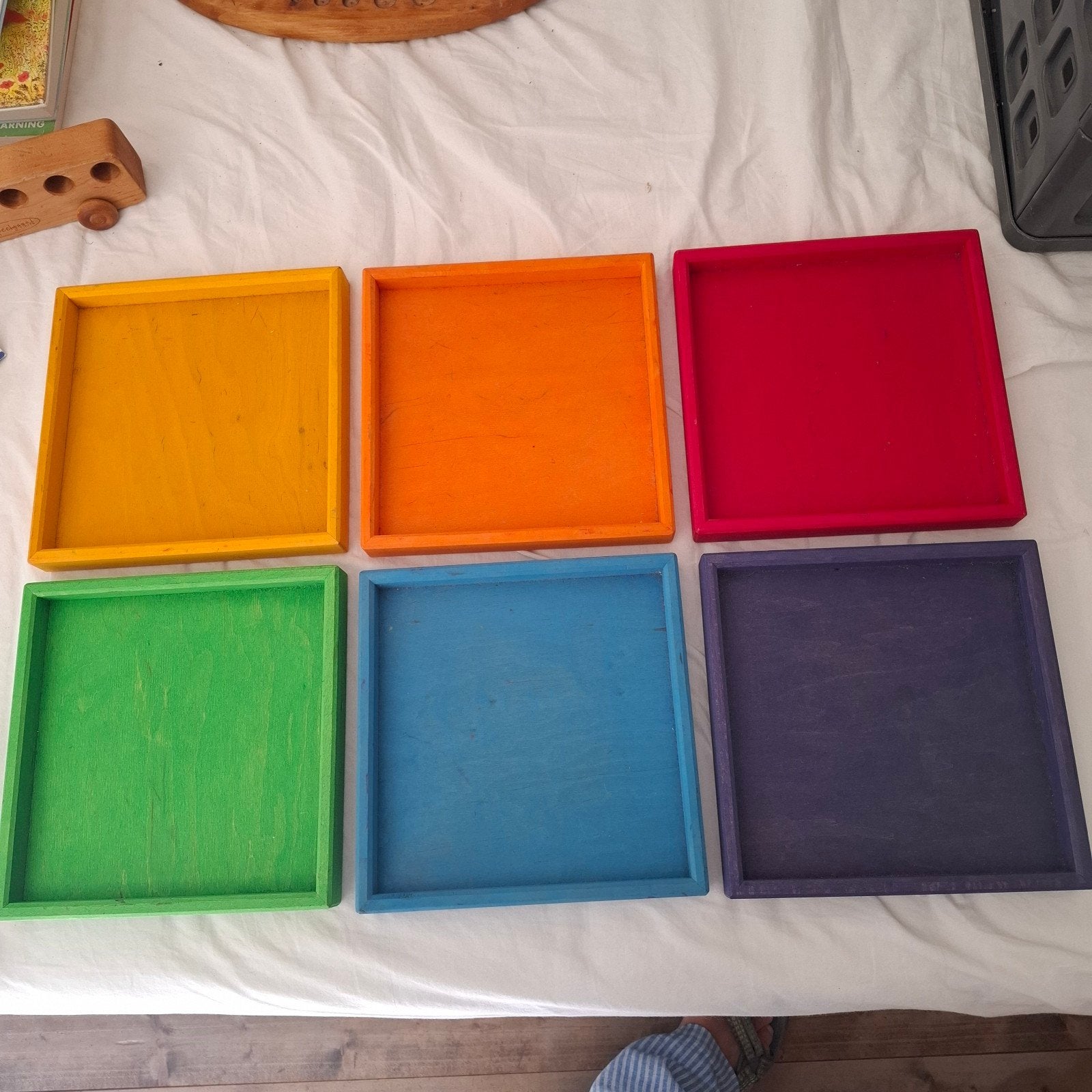 Grimm's Regenboog Houten Frames Set - Zo goed als nieuw, Ophalen of Verzenden, Gebruikt, Bouwen