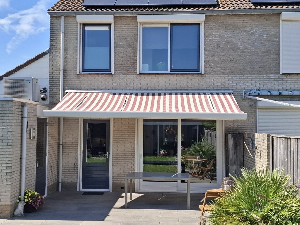 Zonnescherm, Tuin en Terras, Ophalen, Gebruikt, 450 cm of meer, Elektrisch