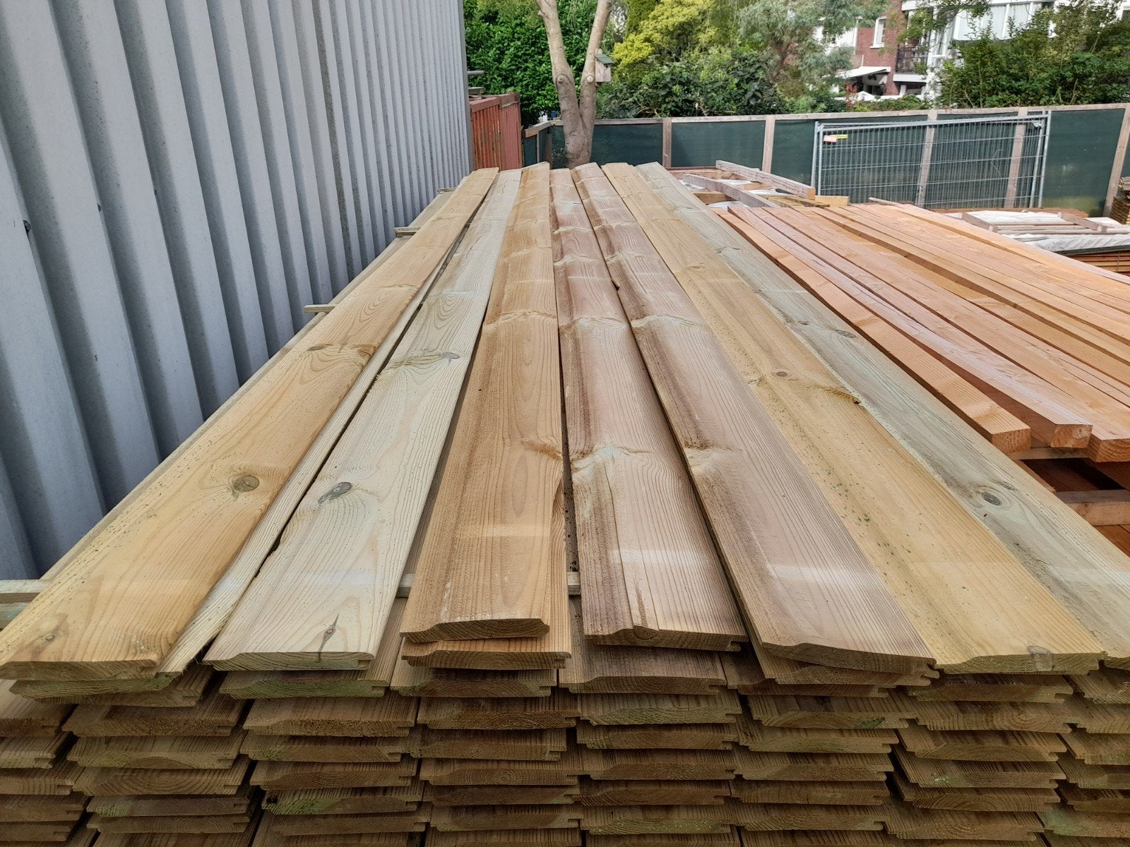 Grenen rabatdelen geimpregneerd, B-keus, schutting, planken, Ophalen, Nieuw, 250 cm of meer, Planken