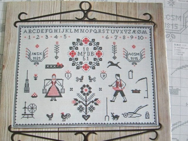 Borduurpatroon  Merklap  Nr 1063 do, Verzenden, Zo goed als nieuw, Handborduren, Patroon