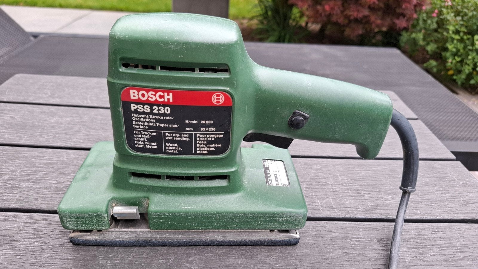 Bosch vlakschuurmachine PSS 230, Ophalen, Gebruikt, Minder dan 600 watt, Vlakschuurmachine