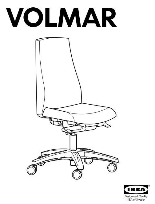 Lederen bureaustoel (Ikea Volmar), Ophalen, Gaming bureaustoel, Gebruikt, Zwart