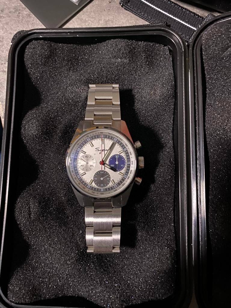 Sugess S465 mechanische chronograaf, Ophalen of Verzenden, Zo goed als nieuw, Overige merken