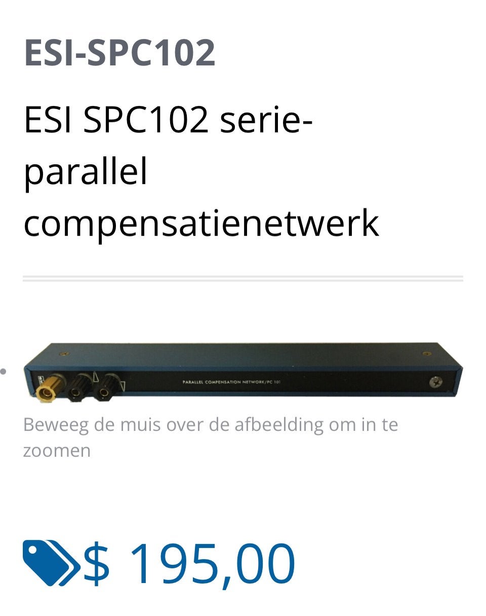 ESI SPC102 Serie Parallel Compensatienetwerk, Ophalen of Verzenden, Gebruikt
