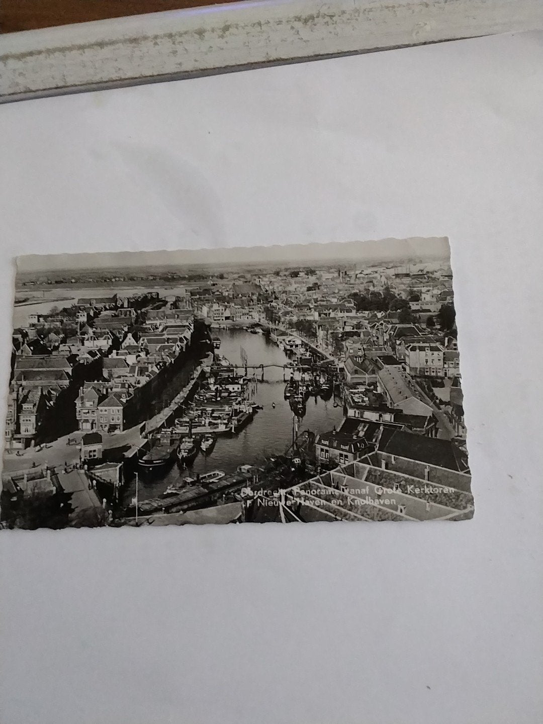 Oude Ansichtkaart Dordrecht Panorama vanaf Grote Kerkstoren, Ophalen of Verzenden, 1940 tot 1960, Zuid-Holland