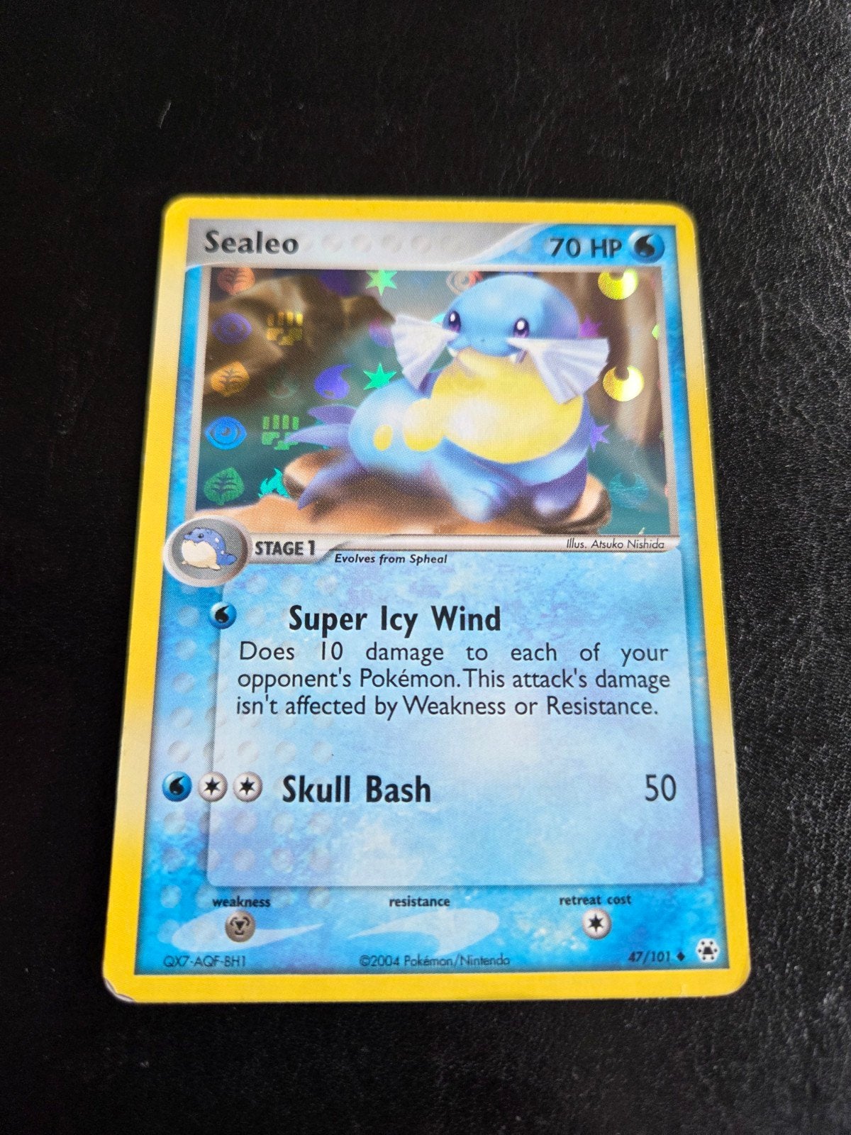 Pokémon Sealeo 70 HP Kaart (2004) - Holo Foil, Ophalen of Verzenden, Gebruikt, Losse kaart, Foil